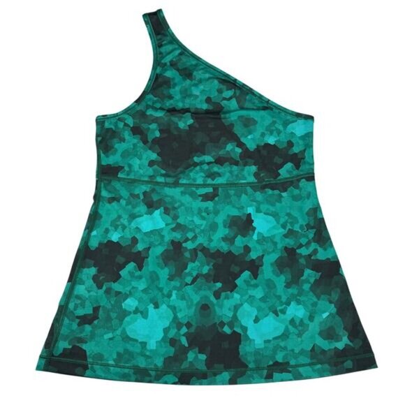 LULULEMON Meshed Up Tank Sz 6 Clouded Dreams Cosmic Teal Multi - Picture 3 of 6